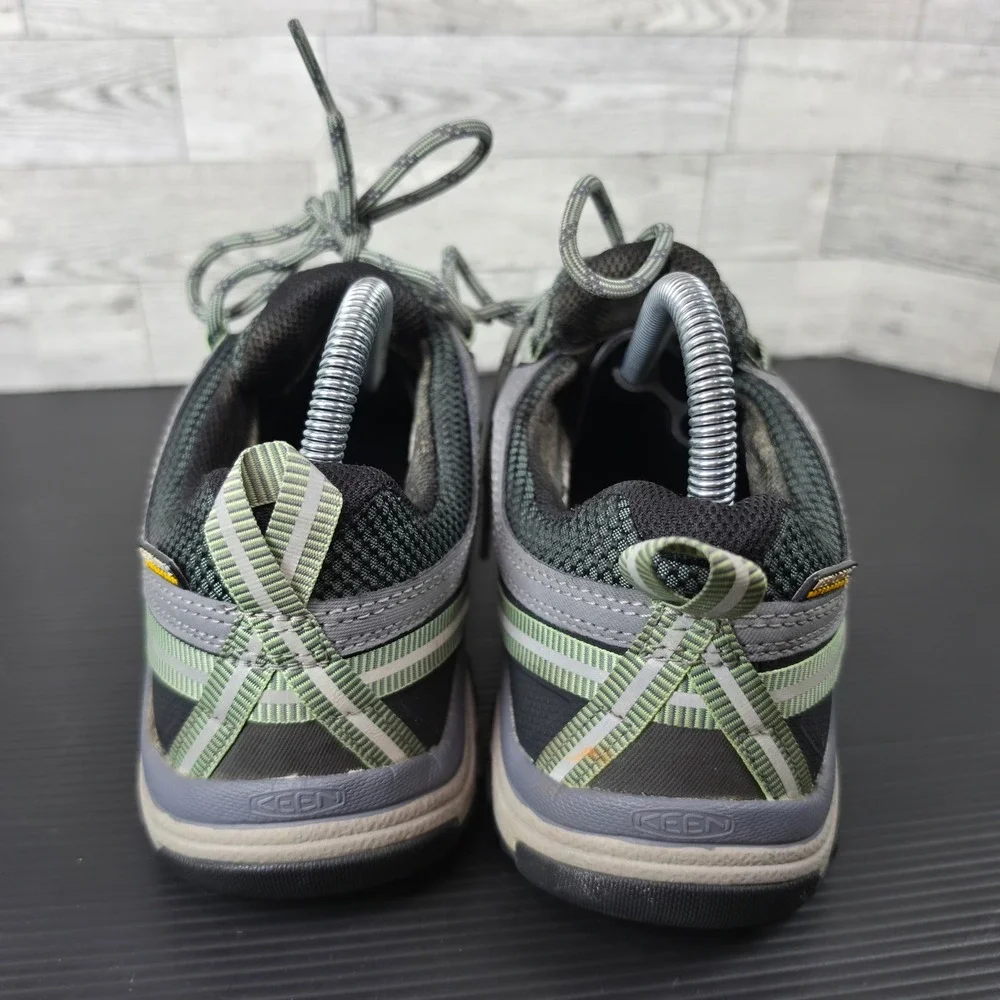 Keen Targhee II Waterproof Hiking Shoes Womens Grey Green Low Top Trail Sneakers